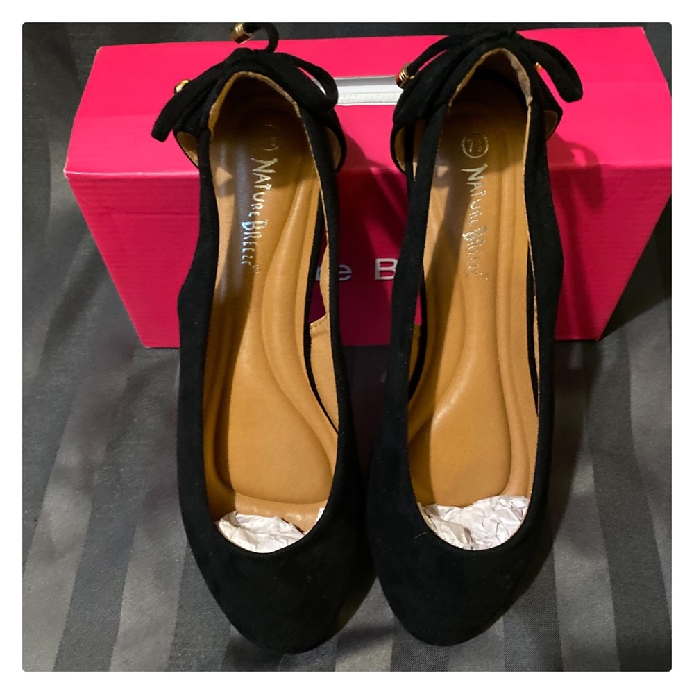 Suede ballet flats